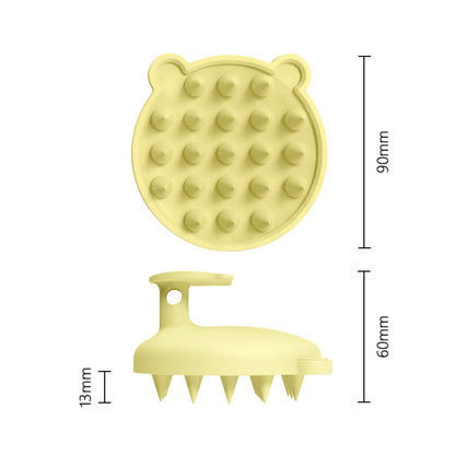 2pcs Bear Silicone Shampoo Brush, Head Bath Massage Comb, Bath Scalp Massage Brush 4 Colours Available Shampoo Brush Shampoo Brush for Hair Shampoo Brush Shampoo Brush Scalp Massager Shampoo Brush