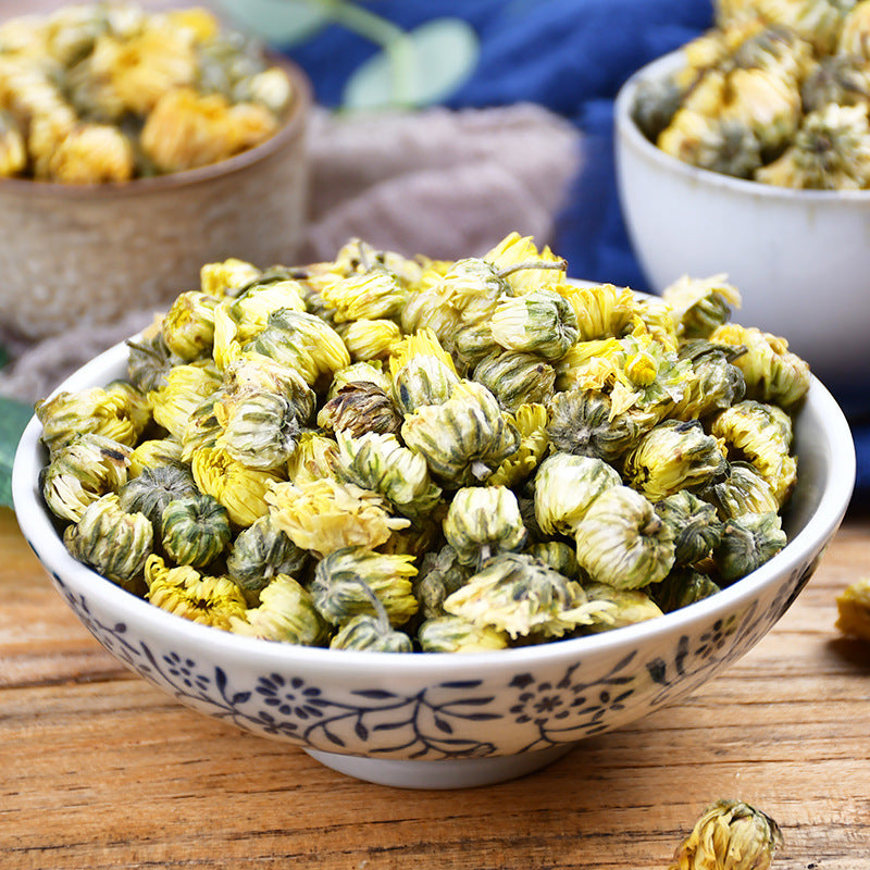 Chinese Dried Chrysanthemum Bud Tea Chrysanthemum Canned 1.58oz Chrysanthemum Tea Herbal Tea 45g Flower Loose Leaf Tea 胎菊王罐装 胎菊花茶