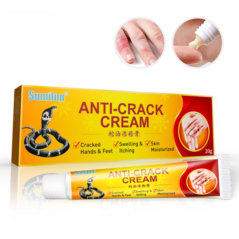 Anti-crack Cream for Moisturize Skin,Inhibit Bacteria,Repair Damaged Skin 手足皲裂膏 蛇油冻疮膏膏 足跟干裂膏药