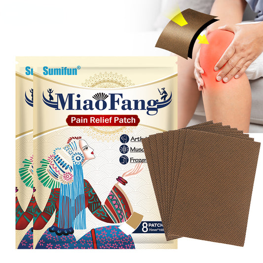 3 Packs, MiaoFang Pain Relief Patch, Arthritis,Muscle Strain,Frozen Shoulder Patch (8pcs/bag)*3 苗方草本止痛贴颈椎肩周腰间盘不适