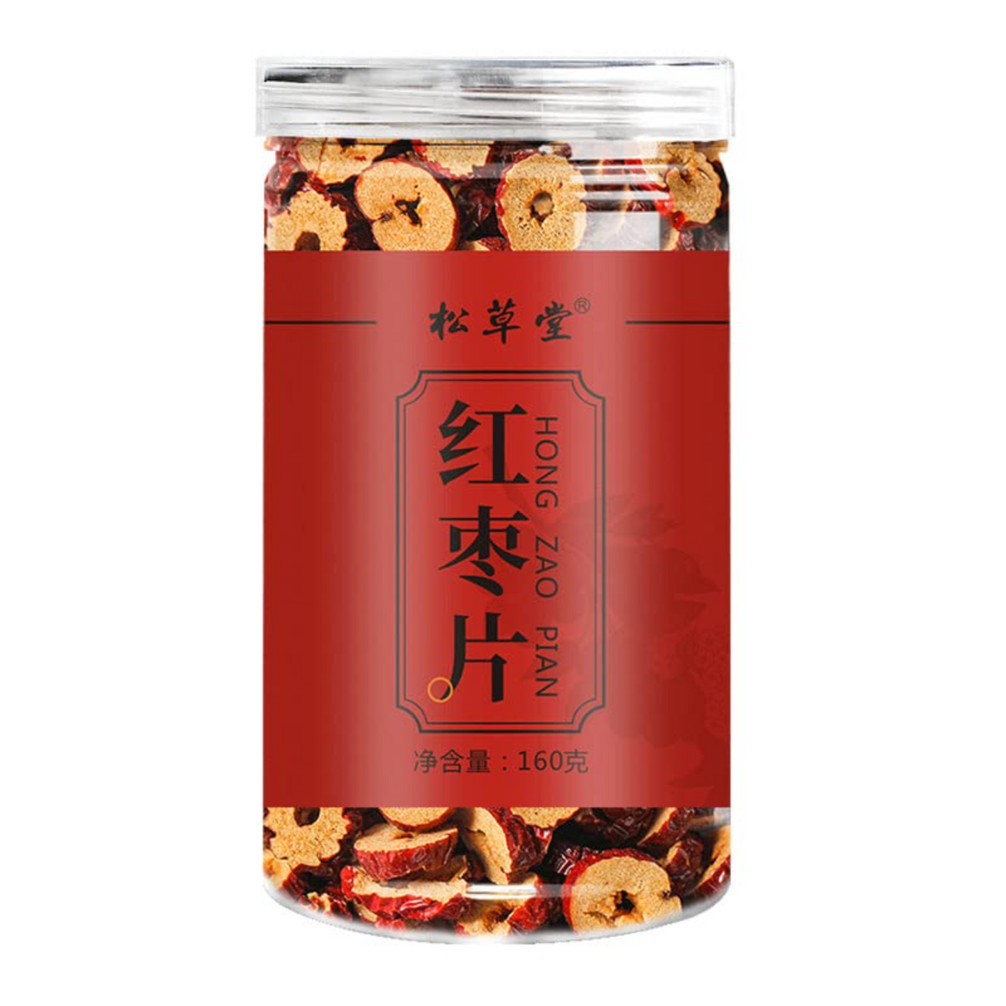 Dried Jujube Slices Canned Herbal Tea Infusion 5.64oz Fruit Tea Without Kernel Dry Eating Red Dates Dried Jujube Rings 160g 红枣片干罐装 160g