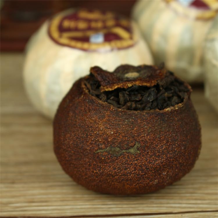 Natural Yunnan Chenpi Puerh Tea 500g Ripe Tea Xinhui Kampot Tea Xiaoqingkang Puerh Tuo Tea Deliciously Smooth Puerh Tea 云南陈皮普洱茶 熟茶 新会特产柑普茶小青柑普洱小沱茶