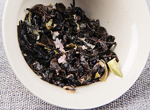 Natural and Additive-free Yunnan Flower Tea Tuo Tea Rose Puerh Ripe Tea 500g Combination Herbal Tea Tea Red Rose Tea 玫瑰花普洱熟茶组合花草茶茶红玫瑰茶叶500g