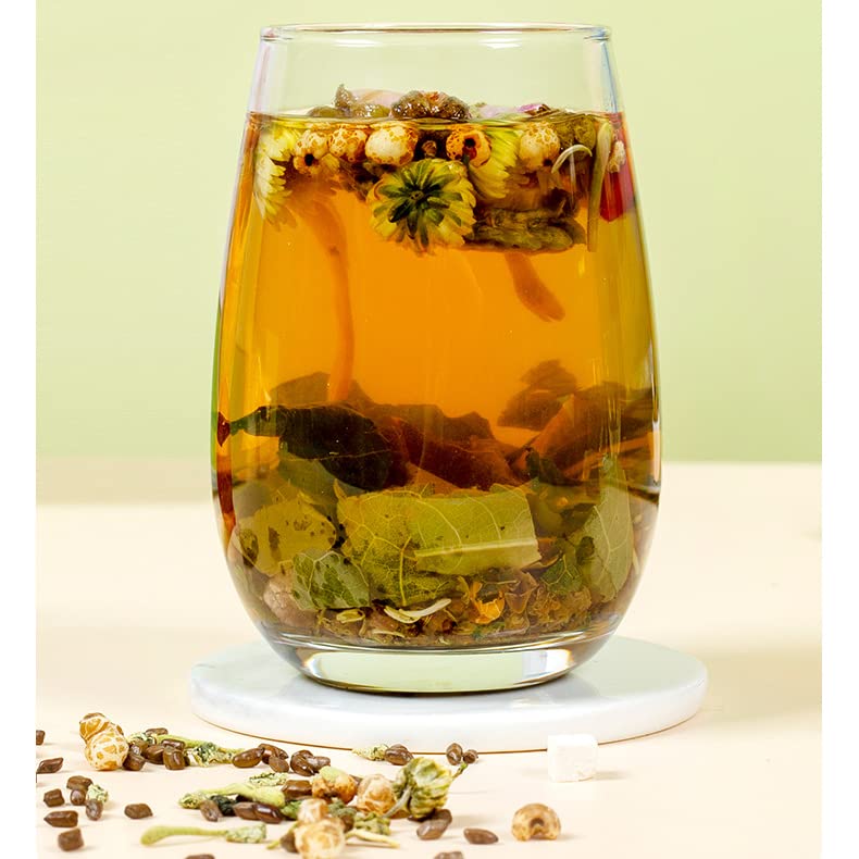 Lotus Leaf, Rose, Bitter Melon Tea, Cassia Seeds Small Cans of Flower Tea Scientific Ratio One Can A Day 105g (3.70oz) Combination Chinese Herbal Tea 荷叶玫瑰苦瓜茶 决明子小罐装花茶