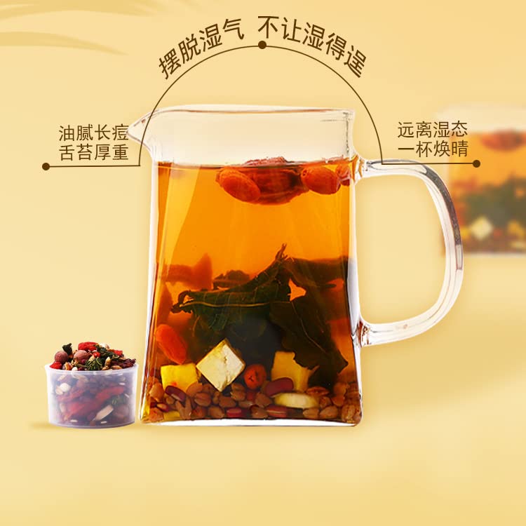 Chinese Herbal Tea Goji, Mulberry Leaf, Black Buckwheat, Barley Tea, 12 Kinds of Tea Ingredients Combination Tea 255g (15 Cans). Drinkable In Four Seasons 赤小豆薏米茶叶小罐装红豆薏米混合组合养生茶饮