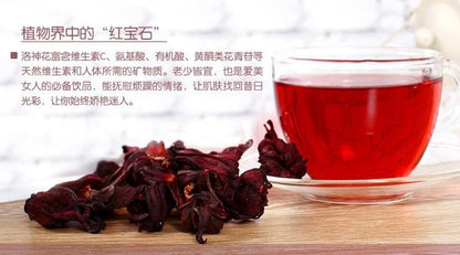 Canned Flower Tea 1.41oz Dried Flower Drink Health Roselle Hibiscus Tea Sabdariffa Chinese Herbal Tea 40g 洛神花干花果茶玫瑰茄罐装