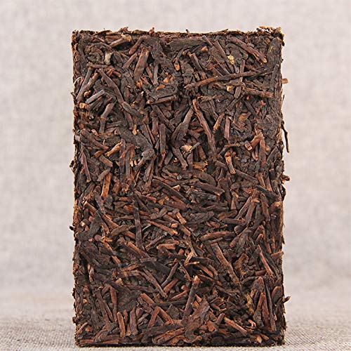 Yunnan Pu-erh Tea Ripe Tea Brick 250g Cooked Tea The Beauty of Mellow Old Tree Original Leaf Brick Menghai Old Tea Stem Brick Aged Sweet and Mellow 普洱茶熟茶砖 至醇之美老树原叶砖250g 勐海陈年老茶梗砖