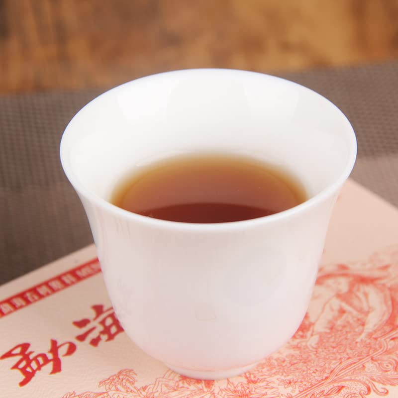 Yunnan Natural and additive-free Puerh Ripe Tea Menghai Golden Brick 250g Ancient Tree Aged Mellow Puerh Tea cooked tea 云南普洱熟茶勐海金砖古树陈年醇香普洱茶250g