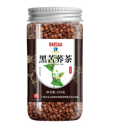 Baiyunshan Black Buckwheat Tea Rice Black Buckwheat Rice 7.40oz Grains and Buckwheat Rice 210g Brewed Brewed Tea Cans of Tea 白云山罐装黑苦荞茶