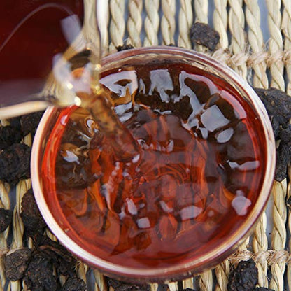 Natural and Additive-free Puerh Tea Cooked Tea 500g Loose Tea Laochatou Nuoxiang Ancient Tree Ripe Puerh Fossil Broken Silver Tea Yunnan Black Tea 普洱茶 熟茶 散茶老茶头 糯香古树熟普洱老茶头 碎银子茶化石