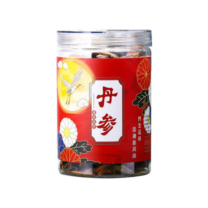 Chinese Herb Tea Salvia Slices 185g Canned Long Slanted Slices Hand Selected Salvia Slices 6.52oz Chinese Herbs  长斜片手工选装级丹参片中草药材185克罐装