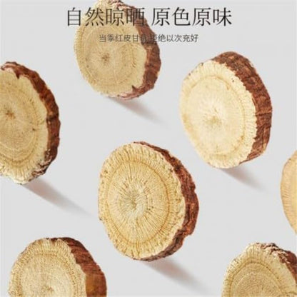 China Licorice Root Sliced 250g/Bag (8.81oz) Natural Original Sliced Licorice Soaked In Water, Herbal Tea 甘草250g/袋 甘草片组合茶袋泡茶养生茶