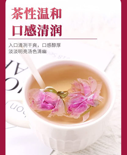 Natural 1.05oz Flower Tea Red Rose Tea Yunnan Large Freeze-dried Rose Crown Infusion 30g/can Herbal Tea 重瓣墨红玫瑰花茶云南大朵冻干玫瑰花冠泡水养颜