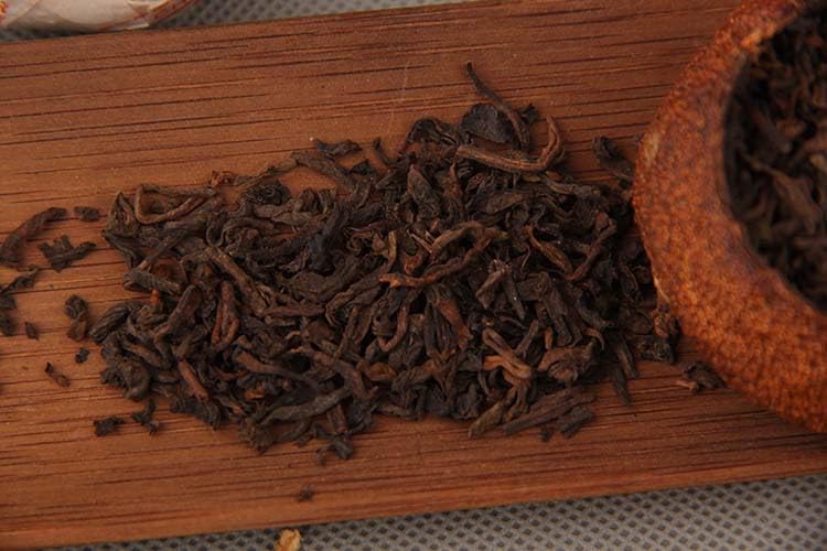 Chen Pi Puerh Tea Cooked Tea 500g Citrus Tea Tangerine Tangerine Tangerine Chen Nian Tangerine Puerh Tea Pure Menghai Flavour, Black Tea 陈皮普洱茶 熟茶柑普茶桔普