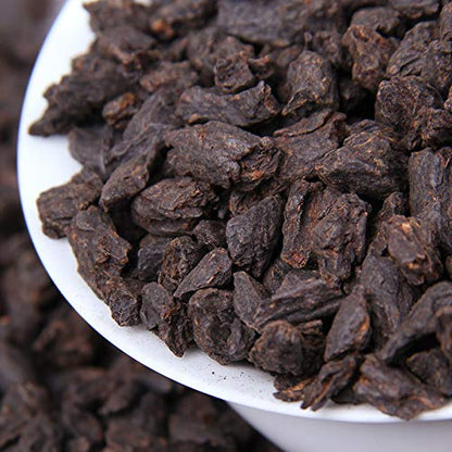 Yunnan Pu'er Tea Ripe Tea Fossilised Tea Loose Tea Glutinous Fragrance Broken Silver 500g Aromatic and Flavorful Black Tea 云南普洱茶熟茶茶化石