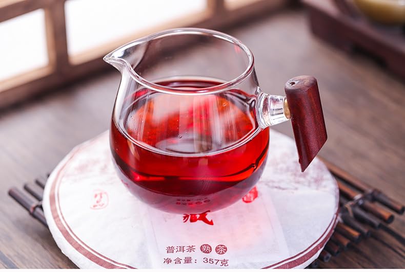 Premium Dry Storage Yiwu Ripe Tea 357g/ 12.59oz Puerh Tea Cake Natural Yunnan Puerh Tea Black Tea Puerh Ripe Tea Cake 干仓易武熟茶 357g 普洱茶饼 云南普洱茶叶普洱熟茶饼