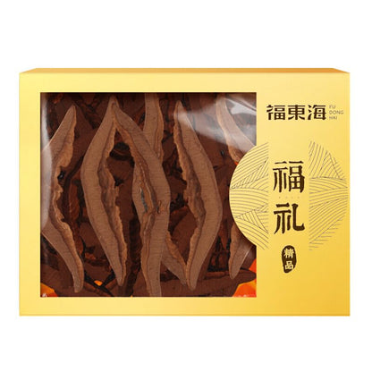 Wild Grown Natural Lingzhi, Dried Reishi Mushroom Slices 250g/ 8.81oz Natural and Health Ganoderma Lucidum Loose Slice No Additives Wild Grown Natural Quality Lingzhi 灵芝250克/盒 野外生长天然优质切片灵芝礼盒装