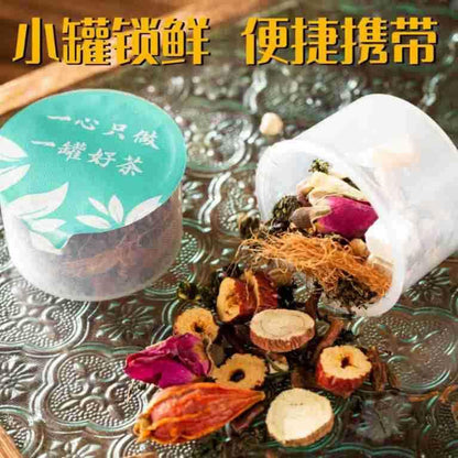 Dandelion Rose Licorice Tea 15 Cans/box Small Can Health Tea 270g (9.52oz) Combination Chinese Herbal Tea Flower Tea 蒲公英玫瑰甘草茶 270克15罐装 小罐养生茶