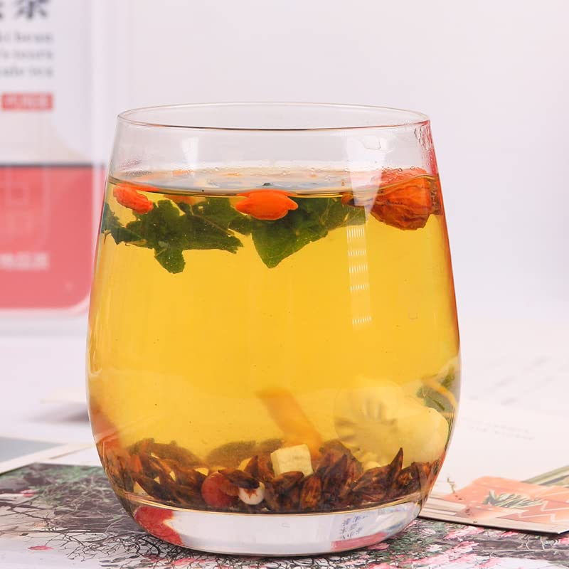 Chinese Herbal Tea Black Buckwheat, Goji, Barley, Mulberry Leaf, Etc, 12 Kinds of Herbal Tea Combination, Small Cans of Tea 450g (15gx30 Cans). Sugar-free, Perfect for Any Time of The Day 赤小豆薏米芡实茶小罐装