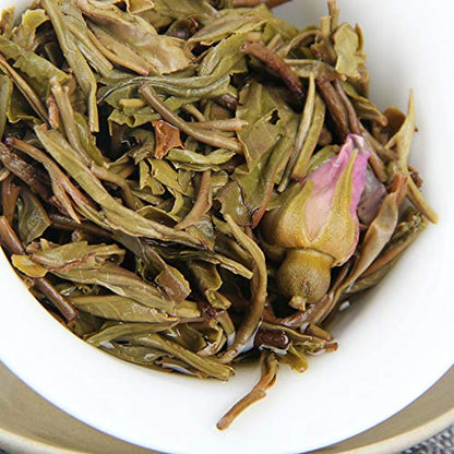 Premium Herbal Pu'er Rose Tea Dragon Pearl 500g Pu'er Small Tuo Tea Ancient Tree Tea Pure Material Raw Tea Green Tea 手工花草普洱 玫瑰花茶龙珠手工普洱小沱茶古树茶纯料生茶