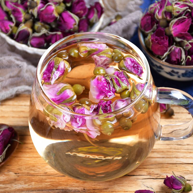 Flower Tea Rose Tea Canned Multi-Petal Red Rose Pingyin Rose 100g Herbal Tea重瓣红玫瑰花平阴玫瑰花100g