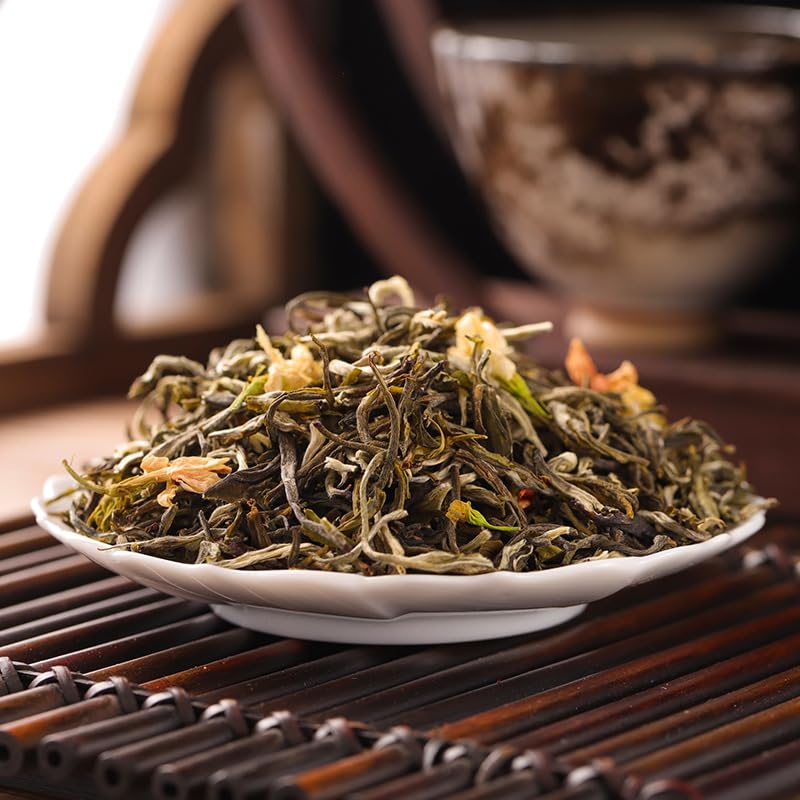 Premium Jasmine Green Tea 500g Loose Large Amount of Flowers Yunnan Jasmine Tea House Full of Floral Aroma 雪芽茉莉白毫绿茶