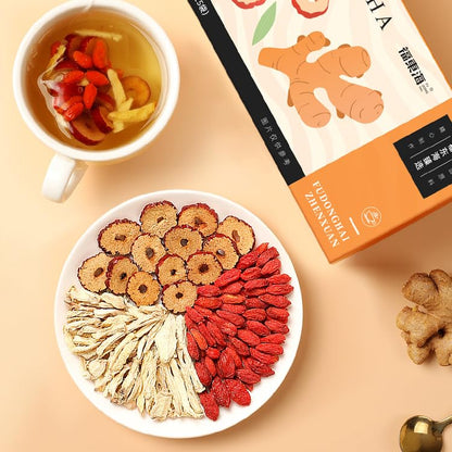 Warm and Soothing Herbal Tea for Women's Health Ginger Date and Goji Berries Tea 125g (5g x 25bags) 姜枣茶,养生茶寒姜茶