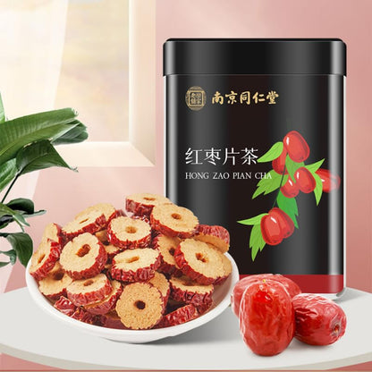 Tong Ren Tang Traditional Red Date Brown Sugar/Ginger Date Tea Ingredients, 80g Premium Dried Jujube Tea Health Tea Herbal tea 同仁堂红枣片红糖姜枣茶配料红枣干80g