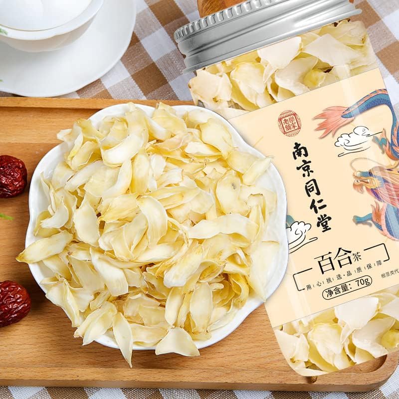 Chinese Herbal Tea Dried Lily 70g (2.46oz) Dried Fresh Edible Grade for Soup and Tea 百合干干货新鲜食用级煲汤泡茶花茶养生茶