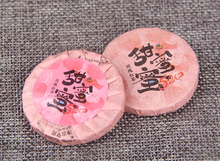 Natural and Additive-free Rose Black Tea Small Tuo Tea Cake Yunnan Dian Hong Tea 500g Sweet Honey Rose Tea Small Jade Cake Flower Black Tea 玫瑰红茶小沱茶饼云南滇红茶叶