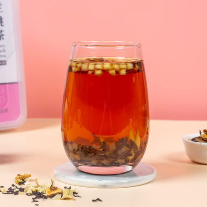 Peach Black Tea 30 Small Cans of Health Tea 360g (13.22oz) Flavored Black Tea Peach Oolong Tea Combination Chinese Herbal Tea 锡兰水蜜桃红茶 30小罐养生茶