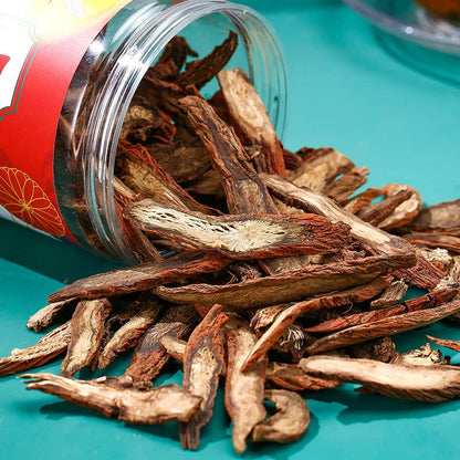 Chinese Herb Tea Salvia Slices 185g Canned Long Slanted Slices Hand Selected Salvia Slices 6.52oz Chinese Herbs  长斜片手工选装级丹参片中草药材185克罐装