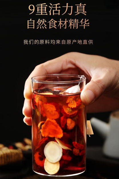 Seven Monarchs Tea 216g/box Tonic, Natural Without Additives Herbal Tea, Goji Berrys, Yellow Essence,mulberry Tea 福东海人参七君茶216g/盒