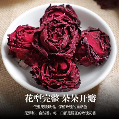 China Herbal Tea Nanjing Tong Ren Tang Red Rose Tea NON-GMO Natural 0.52oz/15g Female Infusion Canned Flower Tea 同仁堂红玫瑰花茶