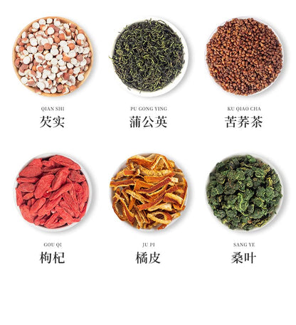 Small Cans of Tea 300g (10.58oz) Dandelion Yam Mulberry Leaf Goji Berries Orange Peel 15 Canned Tea Combination Chinese Herbal Tea 小罐装茶 蒲公英山药桑叶枸杞橘皮15罐装茶