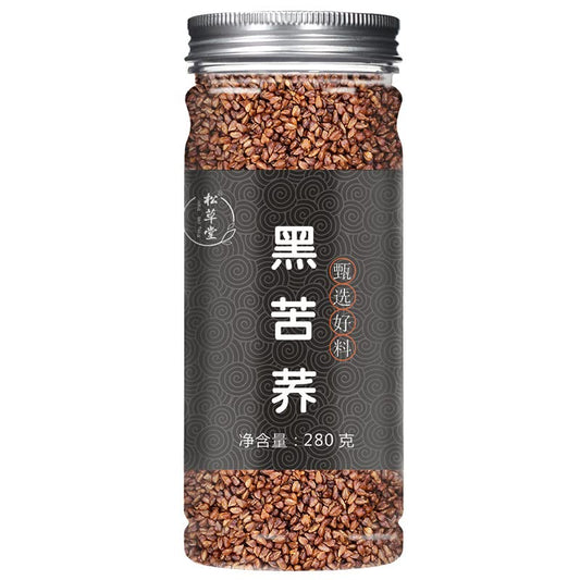 Black Buckwheat 280g Natural Premium Canned Whole Buckwheat Chinese Health 9.87oz Daliang Mountain Buckwheat Tea Hotel Tea 黑苦荞 全株苦荞