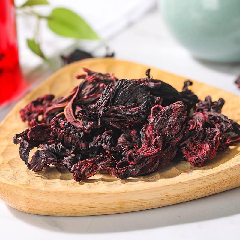 Rose Leaf Tea 50g can Hot & Cold Brew Tea Loose Leaf Tea Natural Roselle Flower Tea Luoshenhua Dried Flower Tea.玫瑰茄50克罐装 洛神花茶 玫瑰茄花 安神养颜