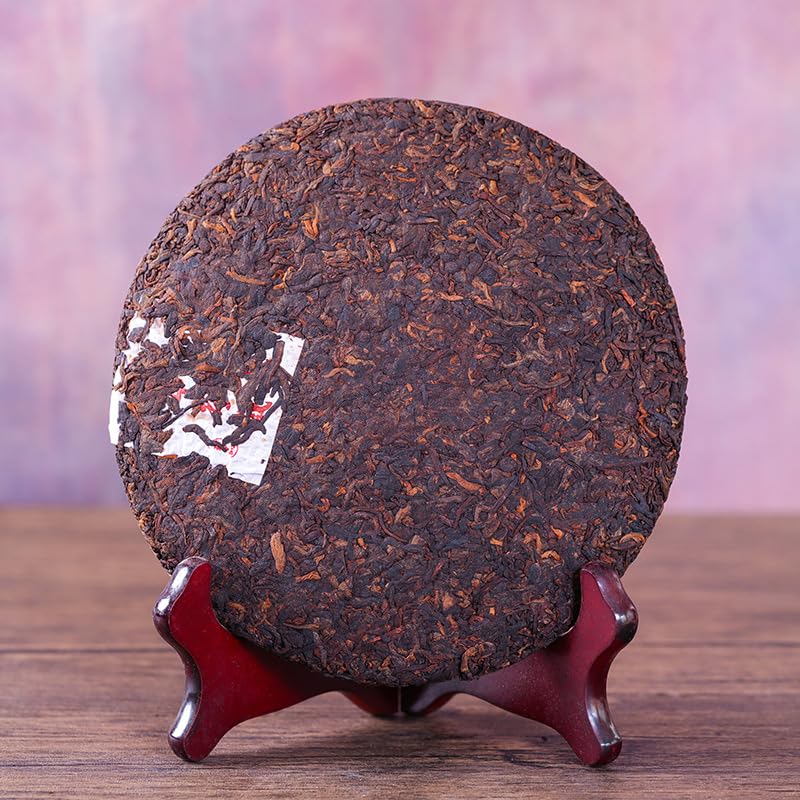 Premium Dry Storage Yiwu Ripe Tea 357g/ 12.59oz Puerh Tea Cake Natural Yunnan Puerh Tea Black Tea Puerh Ripe Tea Cake 干仓易武熟茶 357g 普洱茶饼 云南普洱茶叶普洱熟茶饼