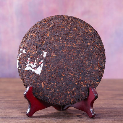 Premium Dry Storage Yiwu Ripe Tea 357g/ 12.59oz Puerh Tea Cake Natural Yunnan Puerh Tea Black Tea Puerh Ripe Tea Cake 干仓易武熟茶 357g 普洱茶饼 云南普洱茶叶普洱熟茶饼