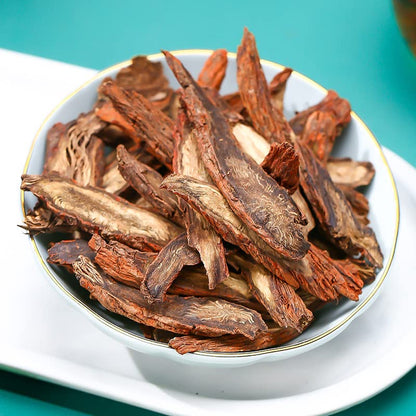 Chinese Herb Tea Salvia Slices 185g Canned Long Slanted Slices Hand Selected Salvia Slices 6.52oz Chinese Herbs  长斜片手工选装级丹参片中草药材185克罐装