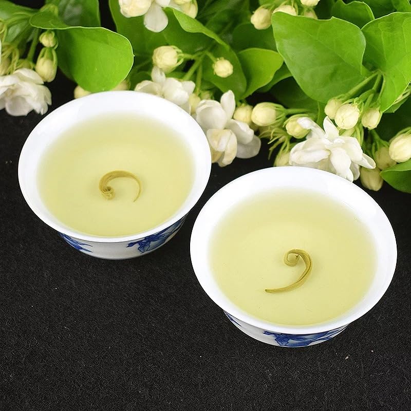 Premium Jasmine Tea Herbal Tea Round and Curly Shapes Strong Aroma and Long Lasting Flavour Uniquely Shaped Green Tea 茉莉花茶浓香型新茶贵妃玉女环花草茶绿茶500g