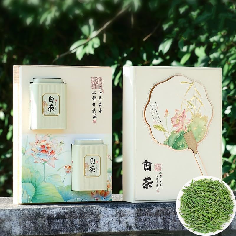 Premium White Tea Mingqian High Mountain Hand-picked Green Tea Collection White Tea Gift Set Tea Gift for Tea Lovers 新茶白茶明前新茶高山手采绿茶茶叶珍藏白茶茶礼盒装400克