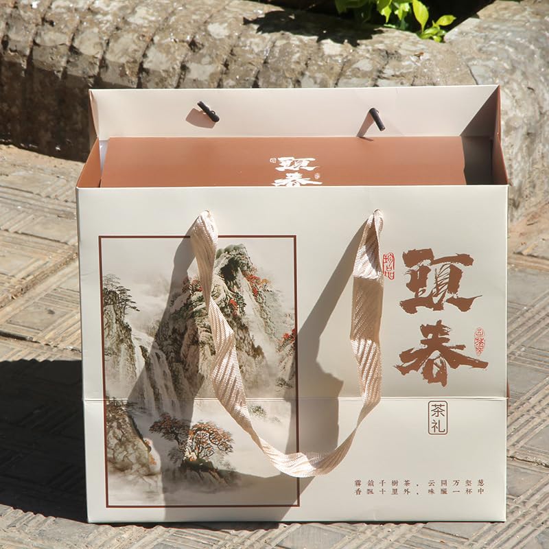 Natural Yunnan Puerh Tea Six Tea Mountain Barbarian Brick Taozizhai Ancient Tree Puerh First Spring Material Barbarian Brick Gift Box 800g Loose Leaf Tea 云南普洱茶六大茶山蛮砖桃子寨古树普洱头春料蛮砖礼盒装800g