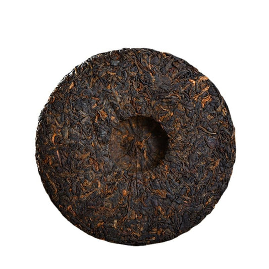 Natural Yunnan Puerh Tea Puerh Ripe Tea 200g Brown Tree Ripe Tea Qizi Cake Tea Aromatic and Flavorful Black Tea 云南普洱茶 普洱熟茶200g 金毫贡饼 布朗大树熟茶