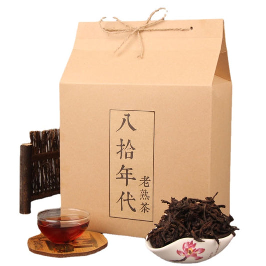 Premium Puerh Tea Ripe Tea 80's Old Ripe Tea Menghai Chenxiang Large Leaf Dry Warehouse Puerh 500g Fermented Loose Yunnan Black Tea 普洱茶熟茶 80年代老熟茶 勐海陈香大叶干仓普洱500g