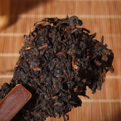 Yunnan Premium Puerh Tea Cooked Tea 400g Qizi Cake Aged Puerh Tea Rich and Aromatic Black Tea from China 云南普洱茶叶鸿兴祥 熟茶 400克七子饼 陈年普洱茶