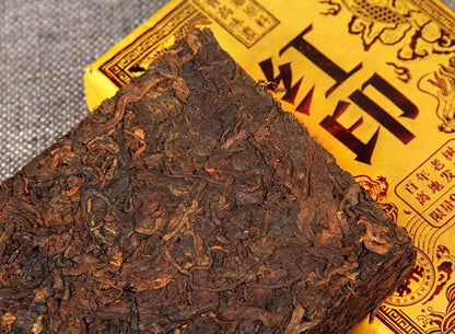 Yunnan Puerh Tea Ripe Tea Brick Tea 250g Black tea Menghai Brown Mountain Aged Ripe Tea Chen Xiang Ripe Tea Brick Suitable for long term storage 云南普洱茶熟茶砖茶500g勐海布朗山陈年老熟茶砖茶陈香砖熟普砖