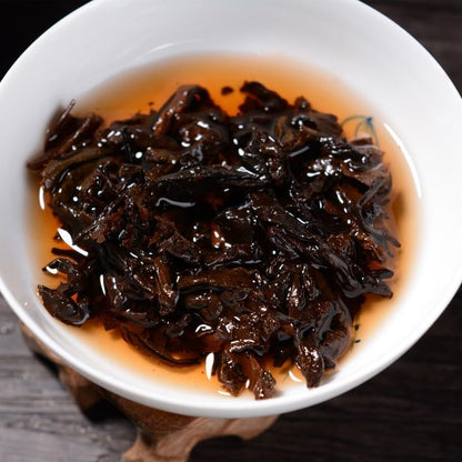 Pu-erh Tea Ripe Tea Menghai Pu-erh 357g/12.59oz Big Tree Tea Yunnan Qizi Cake Tea A Healthful Choice of Black Tea 勐海普洱357克茶饼 普洱