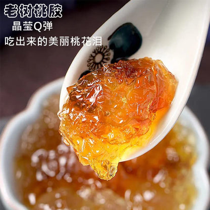 Natural Peach Gum Unadulterated  7.76oz /220g Snow Swallow Silver Fungus Canned Herbal Tea 无杂质桃胶