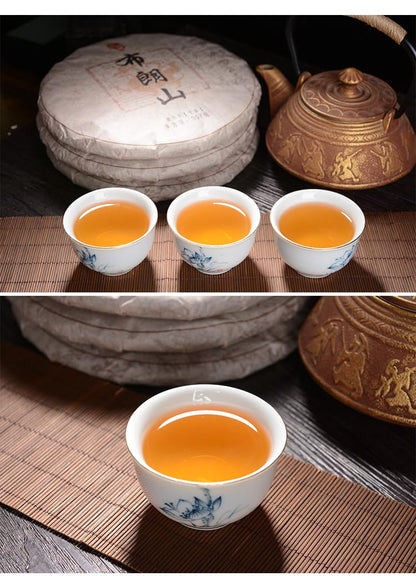 Natural and additive-free Puerh Tea Brown Mountain Raw Tea 357g Big Tree Tea puerh tea organic loose leaf 普洱茶 布朗山生茶 357g大树茶